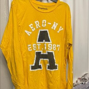 Aeropostale Golden Long Sleeve Graphic Tee